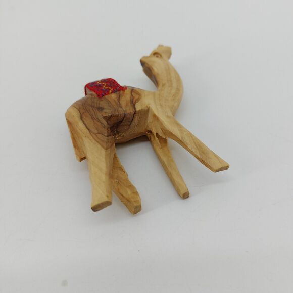 Olive Wood Camel Figurine Hand Carved Crafted in Israel - Picture 10 of 13